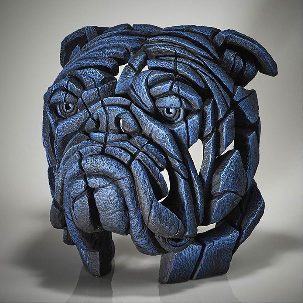 Bulldog Bust - Bobby Blue - EDGE Sculpture EDB13BL
