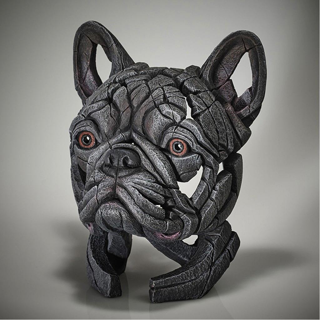French Bulldog Bust - Blue - EDGE Sculpture EDB28BL