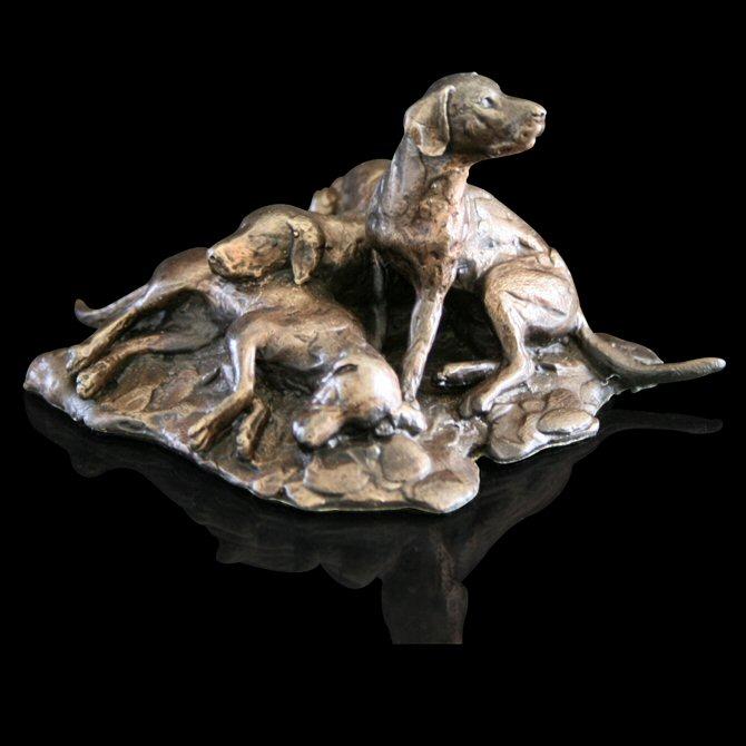 Hound Pack by Michael Simpson - Bronze Hunting Dog Sculpture - 301