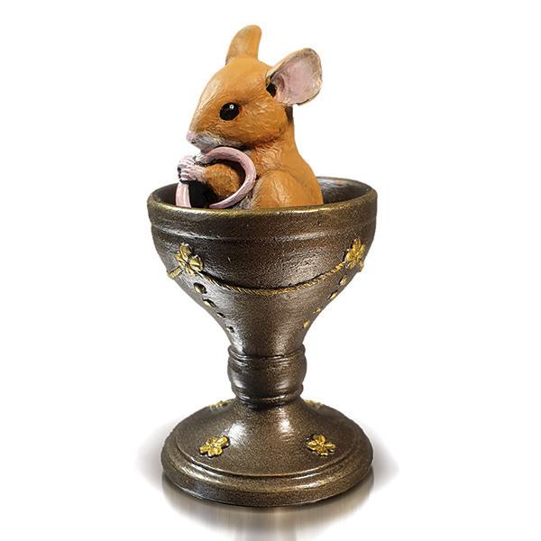 Mouse in Egg Cup by Michael Simpson - Bronze Sculpture - 262BR