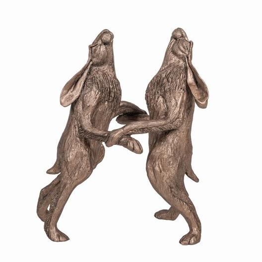 Dancing Hares  - Bronze Sculpture - Harriet Dunn HD116