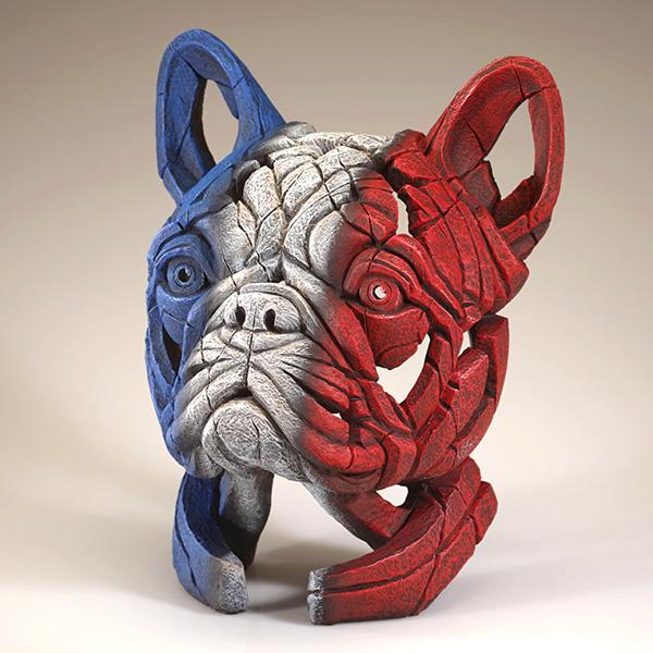 French Bulldog Bust - Tricolore - EDGE Sculpture EDB28TC