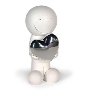 One Love - White and Silver - Doug Hyde Sculpture - DeMontfort SHYD289