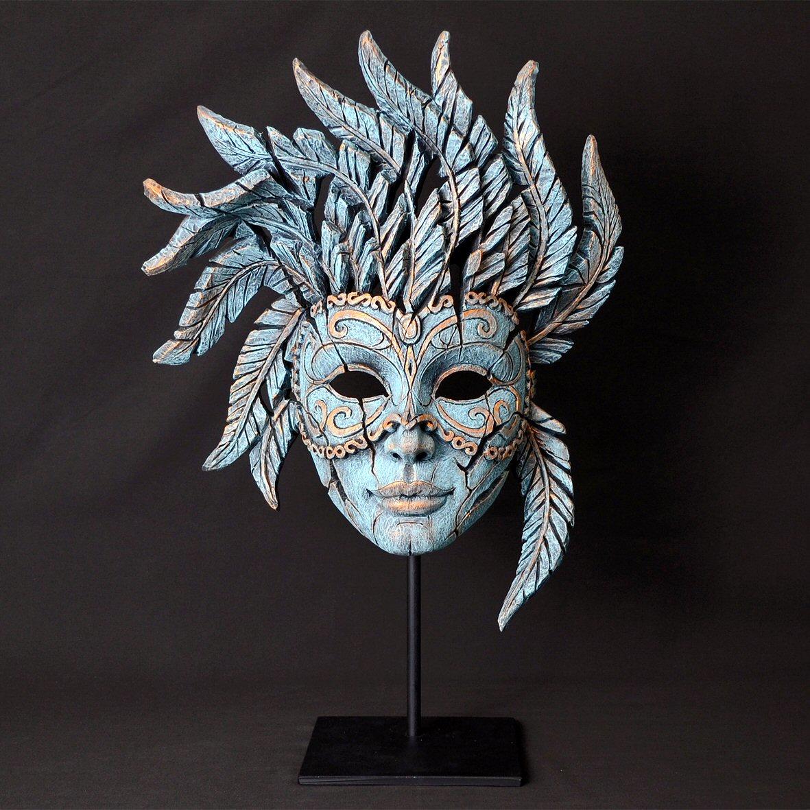 Venetian Carnival Mask - Teal EDM02T  EDGE by Matt Buckley