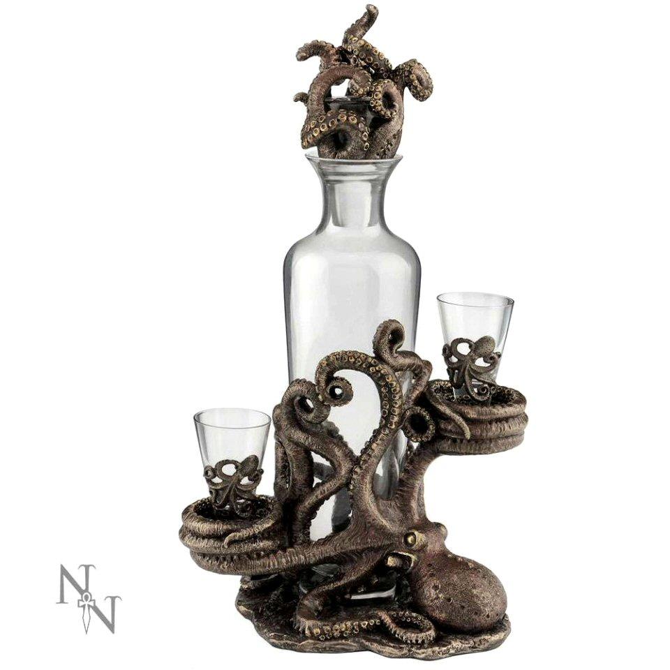 Tentacle Temptation Shot Glasses and Bottle - Nemesis Now D3144H7