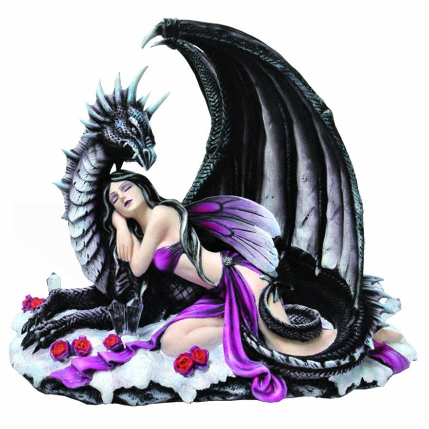 Nemesis Now Dark Beauty Fairy & Dragon Figurine D3435J7