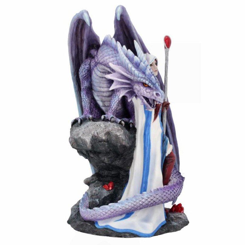 Gothic Mythical Fantasy Nemesis Now Dragon Mage LED Door Stop Anne Stokes 