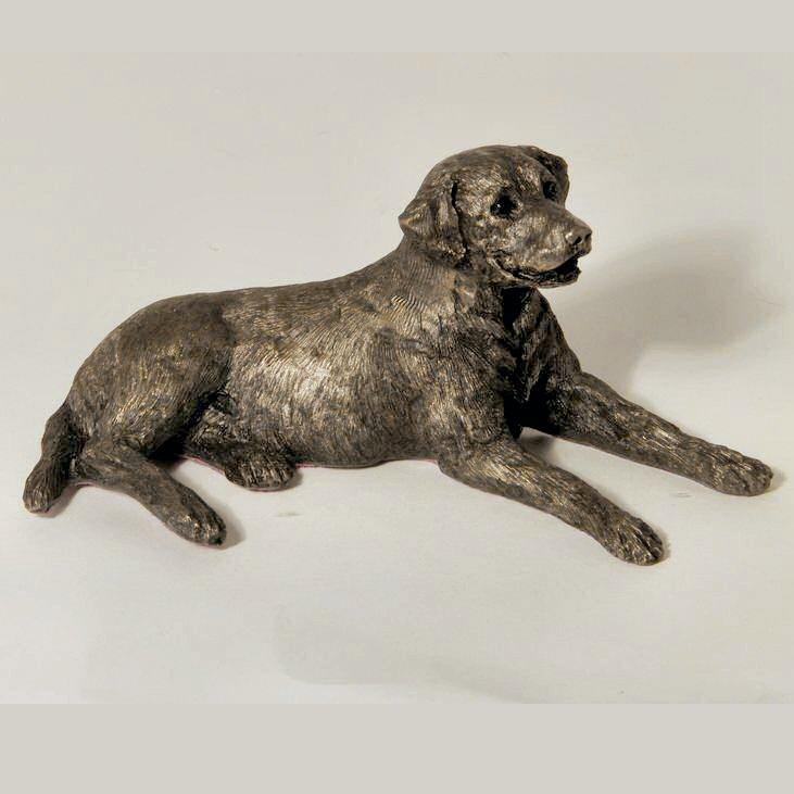 Edward the Labrador Lying - Bronze Dog Sculpture - Mitko Pavrikov MK005