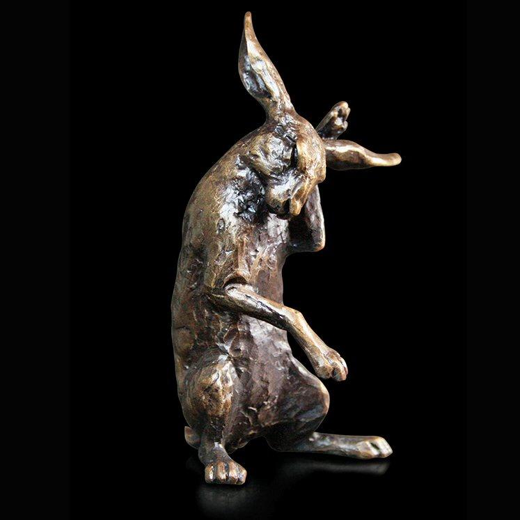Hare Grooming - Bronze Sculpture - Michael Simpson - Small 676