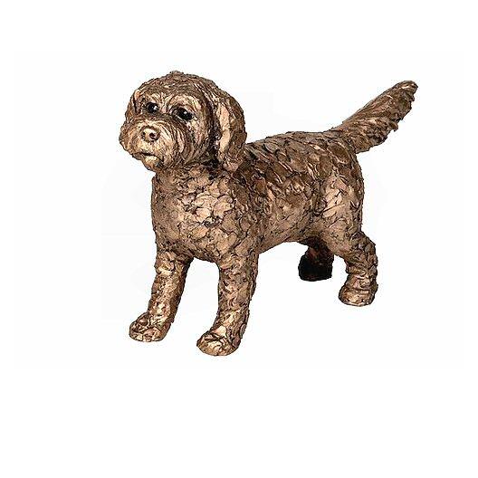 Sparky the Cockapoo - Bronze Dog Sculpture - Adrian Tinsley AT046