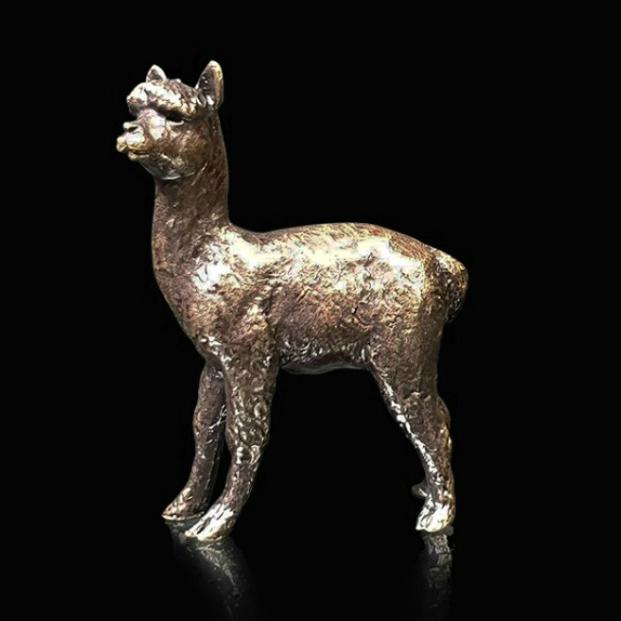 Alpaca - Miniature Bronze Sculpture - Butler & Peach 2093