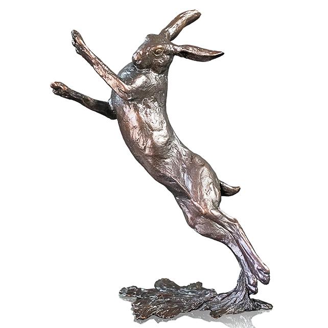 Medium Hare Boxing by Michael Simpson - Bronze Sculpture - 1117