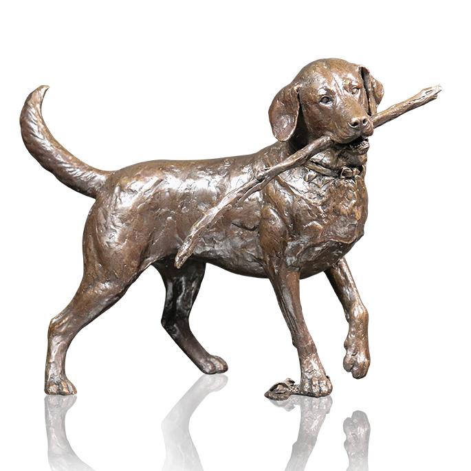 Faithful Friend - Bronze Labrador Dog Sculpture - Michael Simpson 1085