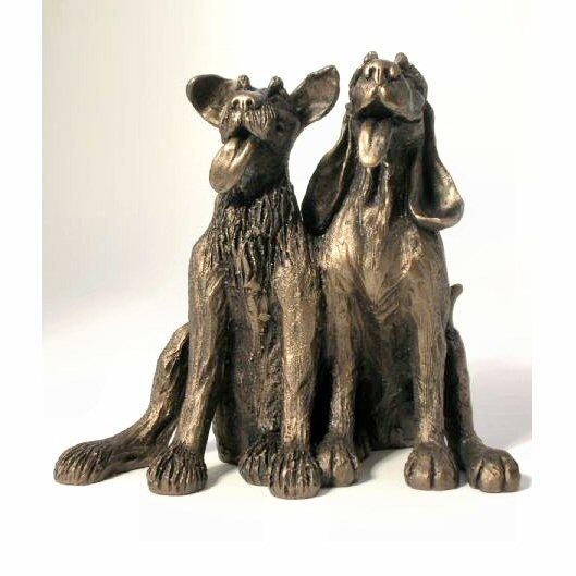 Tom and Fred the Hounds - Bronze Dog Sculpture - Harriet Dunn - Frith HD052