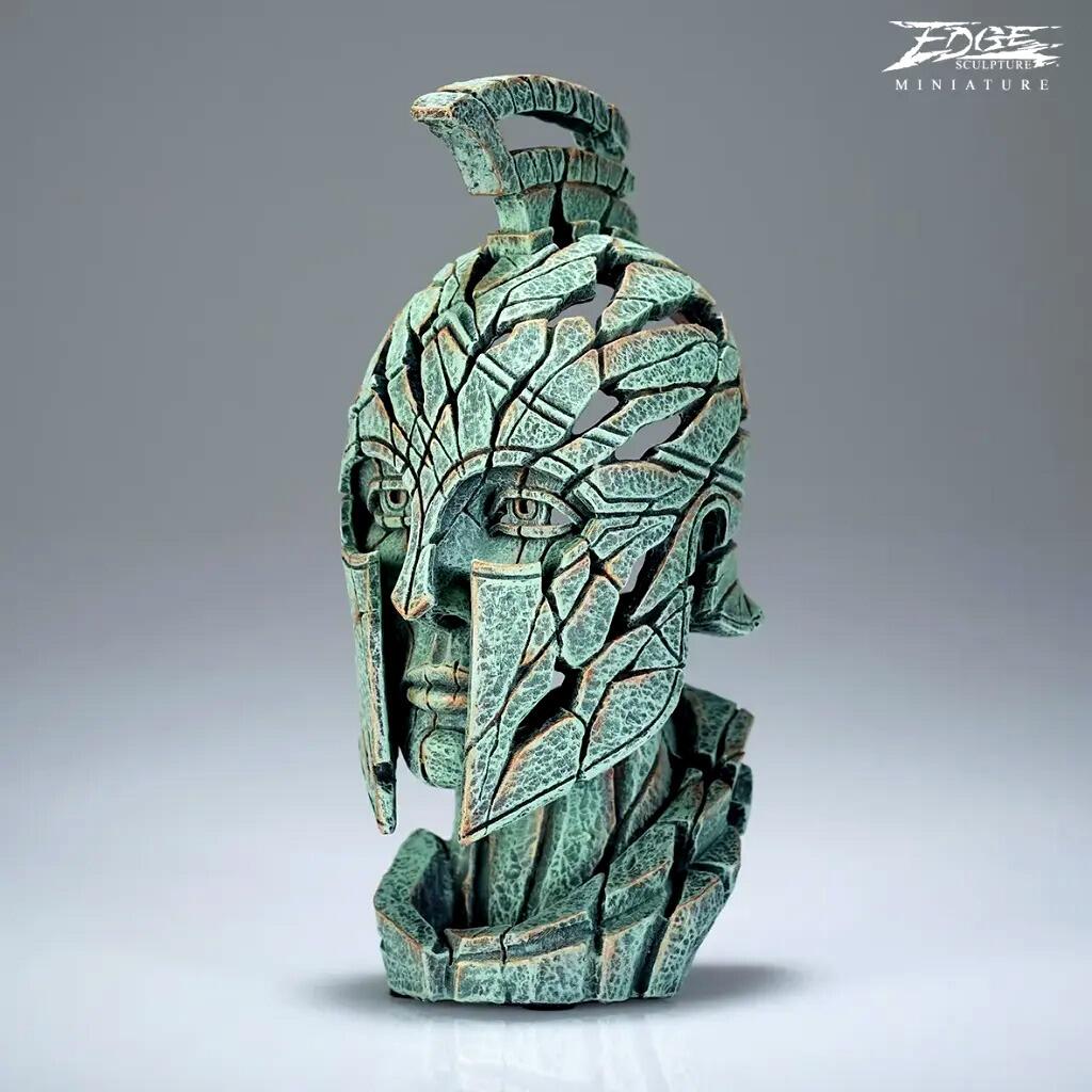 Spartan Bust Miniature (Verdigris) EDMIN07 EDGE sculpture by Matt Buckley