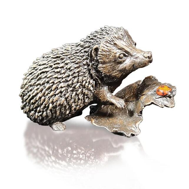 Hedgehog with Ladybird by Keith Sherwin - Bronze Sculpture - 1215