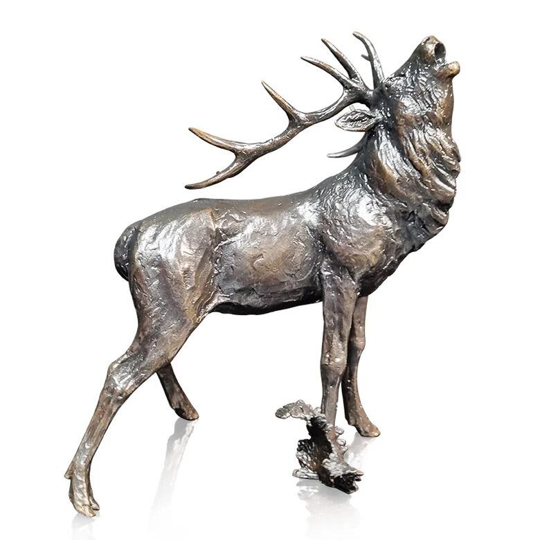 Stag Roaring - Bronze Sculpture - Michael Simpson 1209