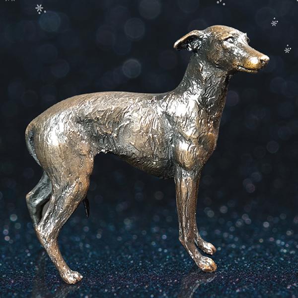 Lurcher - Bronze Dog Sculpture - Michael Simpson - 1156