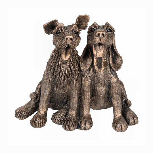 Lily and Rose the Hounds  - Bronze Dog Sculpture - Harriet Dunn HD115