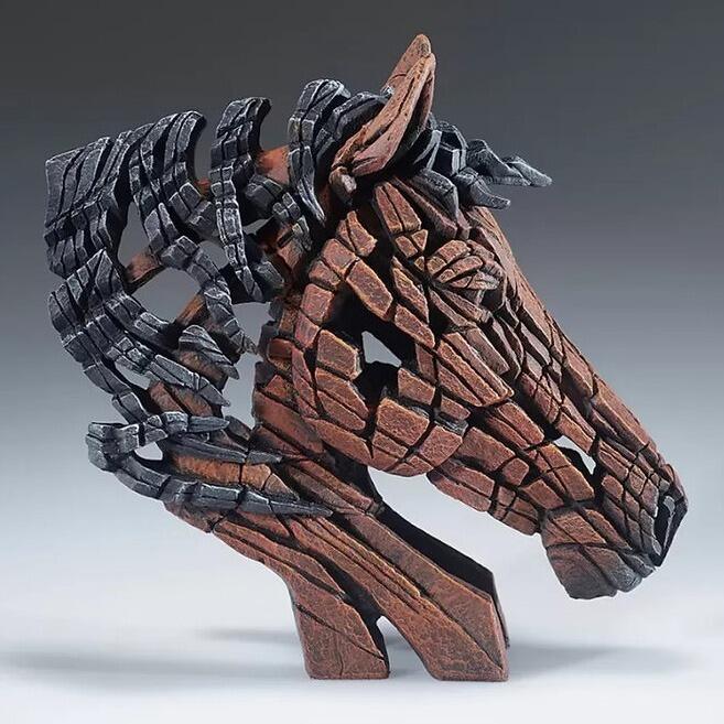 Horse Bust Miniature (Bay) EDMIN05 EDGE sculpture by Matt Buckley