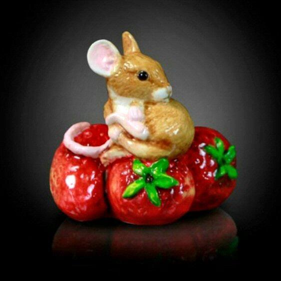 Mouse on Strawberries (120BC) - by Keith Sherwin