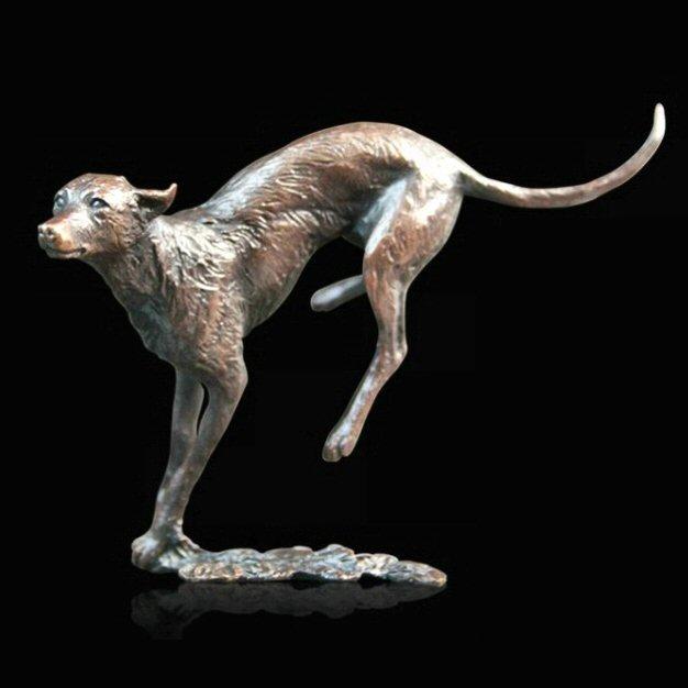 Lurcher (824) in bronze by Michael Simpson