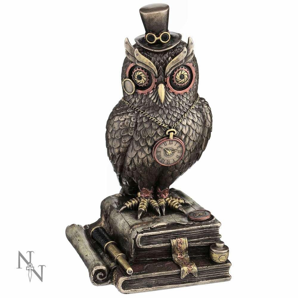 Time Wise (d2950h7) - steampunk owl sculpture