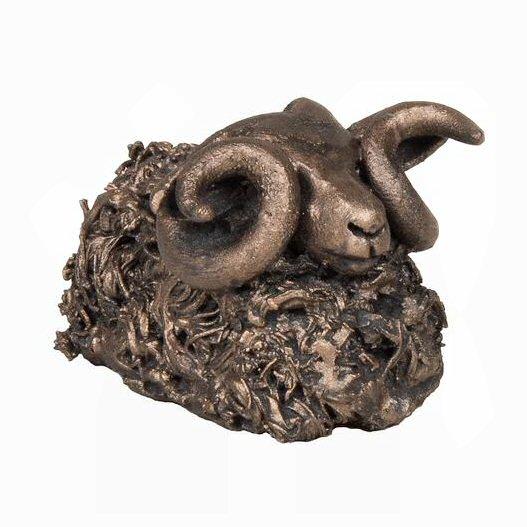 Swaledale Ram - MINIMA Bronze Sculpture - Veronica Ballan VBM007