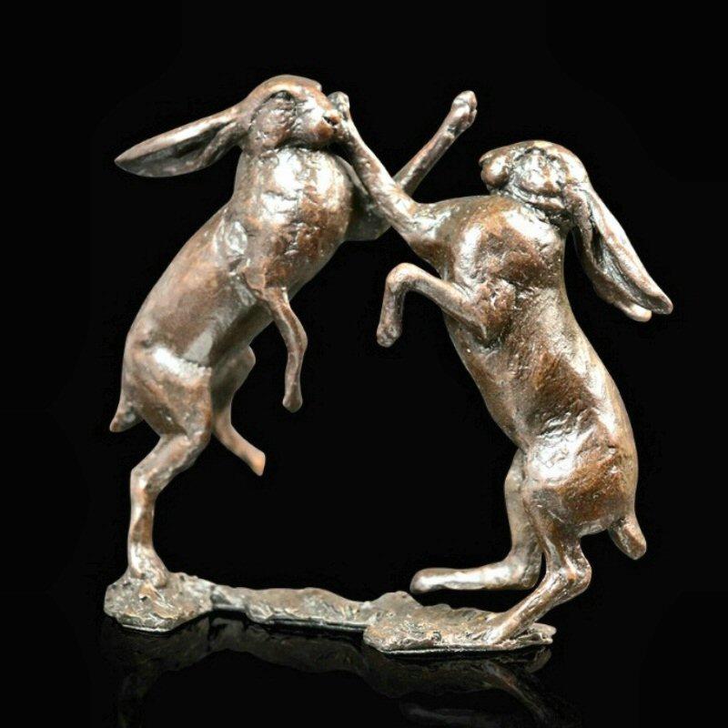 Hares Boxing - Bronze Sculpture - Michael Simpson - Small 982