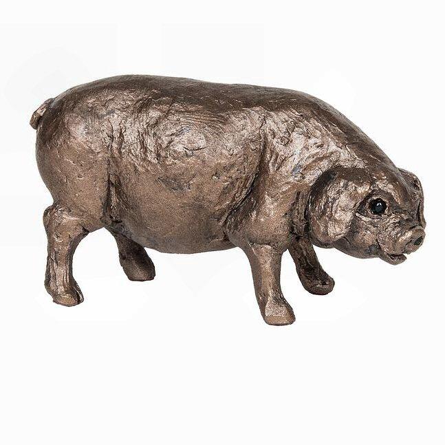 Boris - Farmyard Pig - MINIMA Bronze Sculpture - Thomas Meadows TMM008