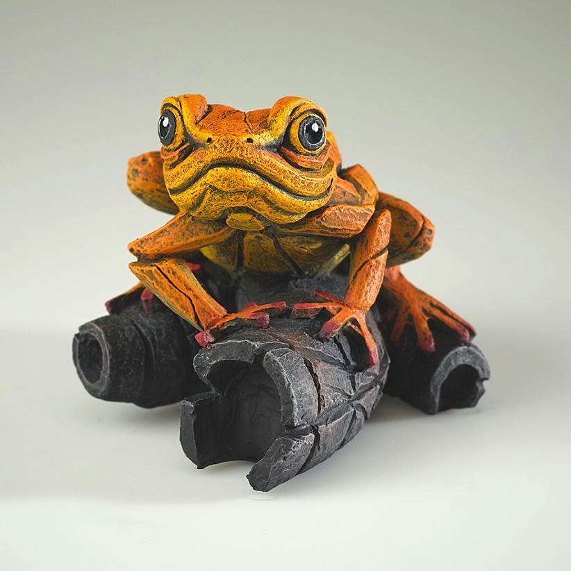 African Tree Frog - Orange - EDGE Sculpture ED43OR - Matt Buckley