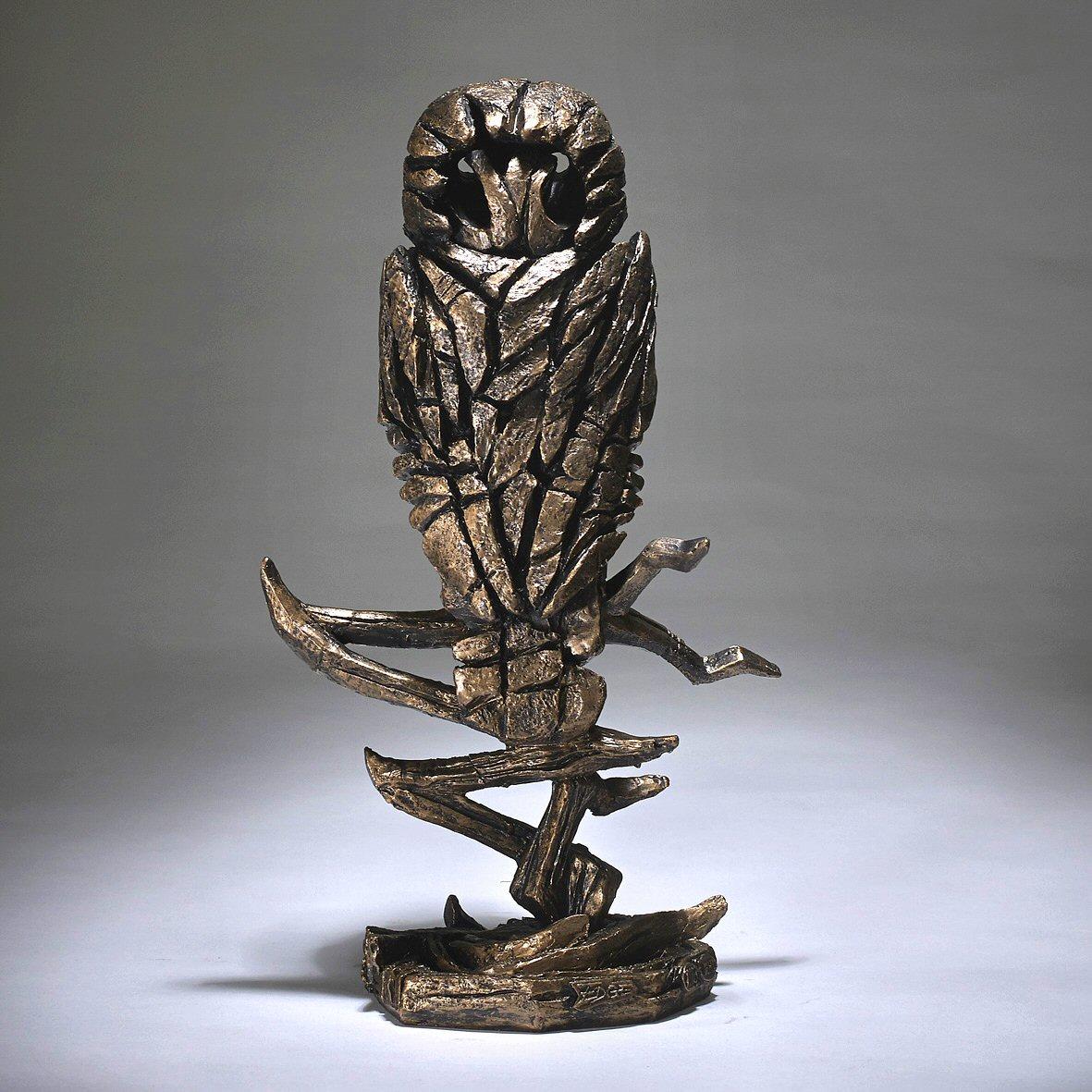 Owl - Gold ED06G EDGE sculpture by Matt Buckley