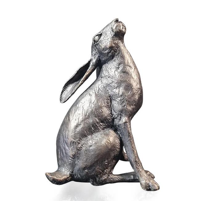 Hare Moon Gazing Bronze Sculpture - Michael Simpson - Medium 1226