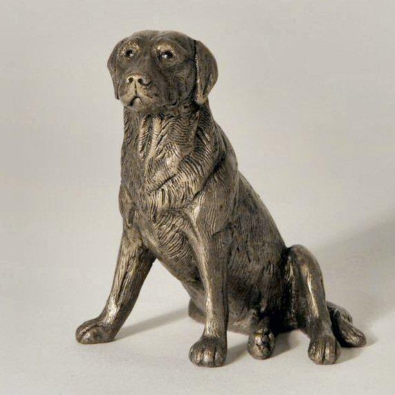 Nigel the Labrador Sitting - Bronze Dog Sculpture - Mitko Pavrikov MK004