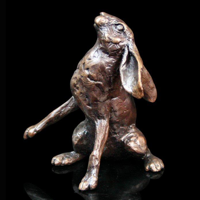 Hare Moon Gazing - Bronze Sculpture - Michael Simpson - Small 555