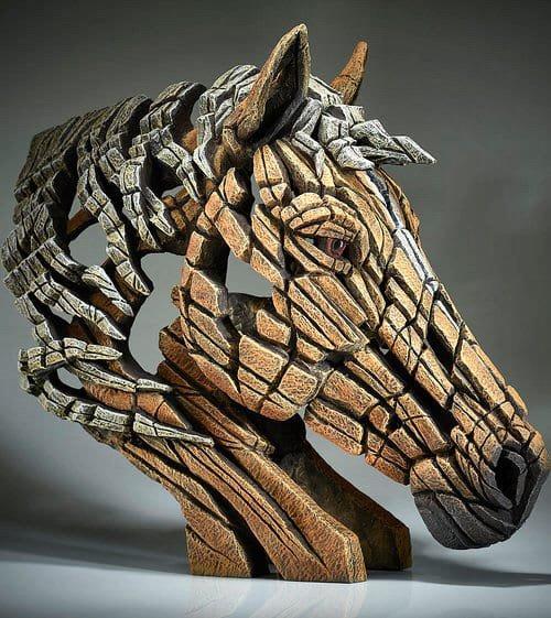 Horse Bust - Palamino - EDGE Sculpture EDB18P