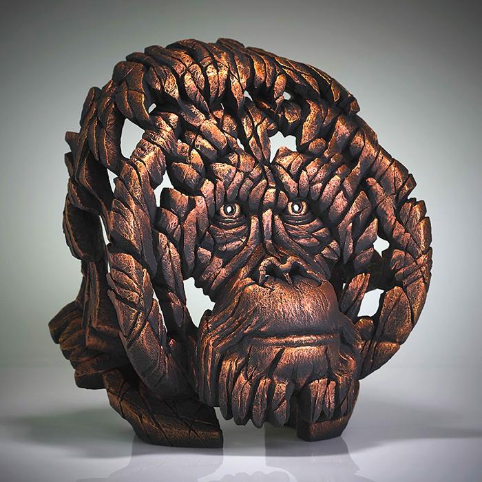 Orangutan Bust - Borneo Sunset - EDGE Sculpture EDB29CP