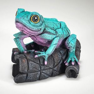 African Tree Frog - Aqua Pink - EDGE Sculpture ED43AP - Matt Buckley