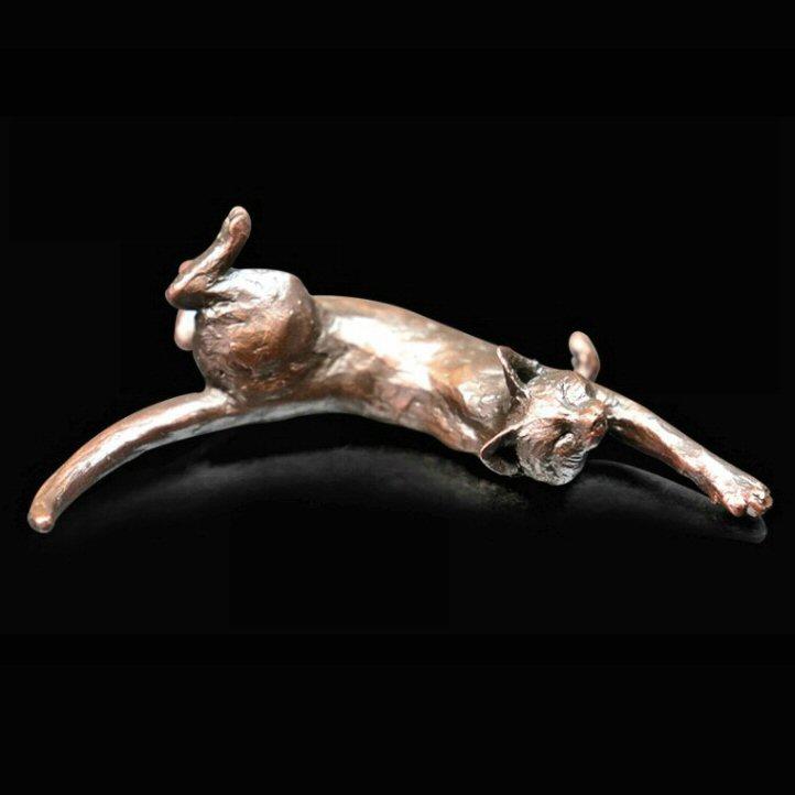 Cat Dozing - Bronze Sculpture - Michael Simpson - Small 1062