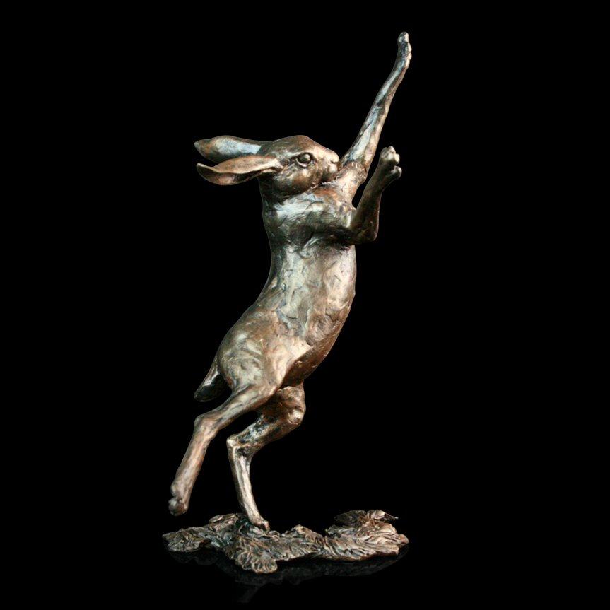 Hare Boxing by Michael Simpson - Solid Bronze Sculpture - Medium 543