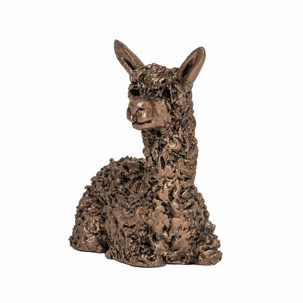 Alpaca Sitting - MINIMA Bronze Sculpture - Veronica Ballan VBM018
