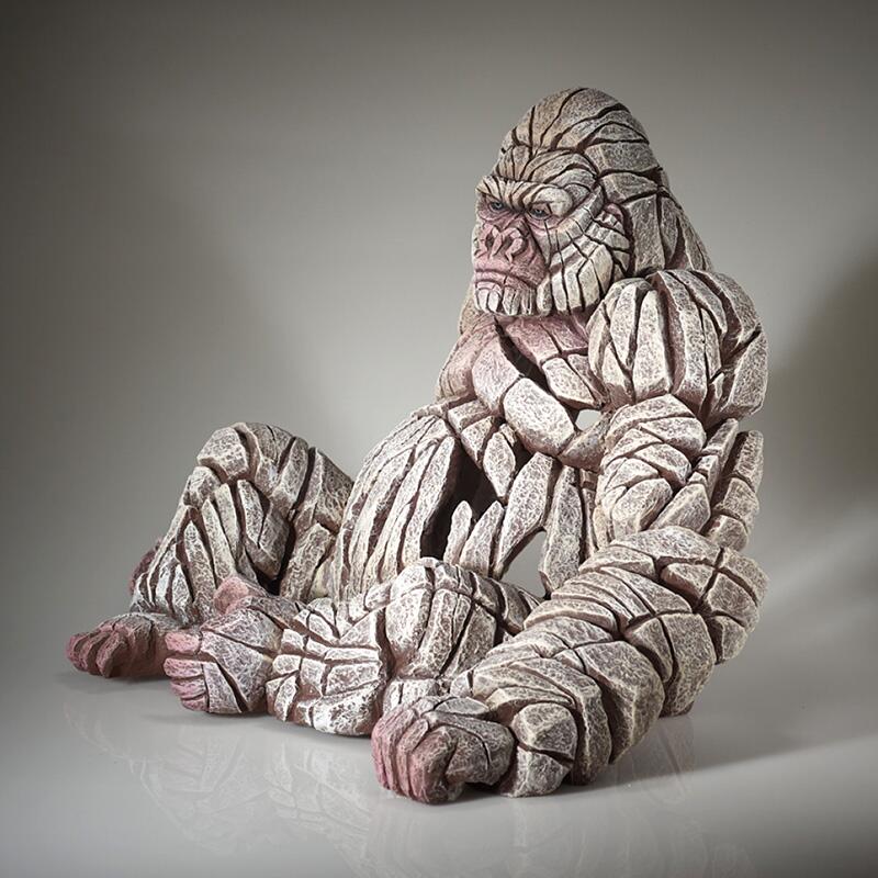 Gorilla - White EDGE Sculpture ED24W - Matt Buckley