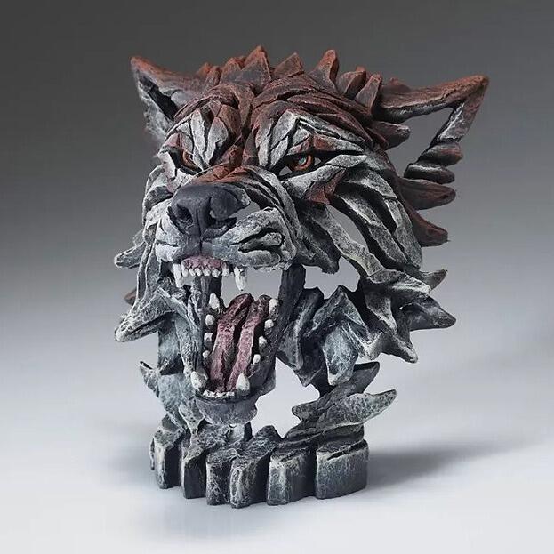 Wolf Bust Miniature EDMIN04 EDGE sculpture by Matt Buckley