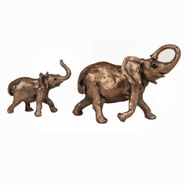 Elephant with Calf - Bronze Sculpture - Thomas Meadows TM062