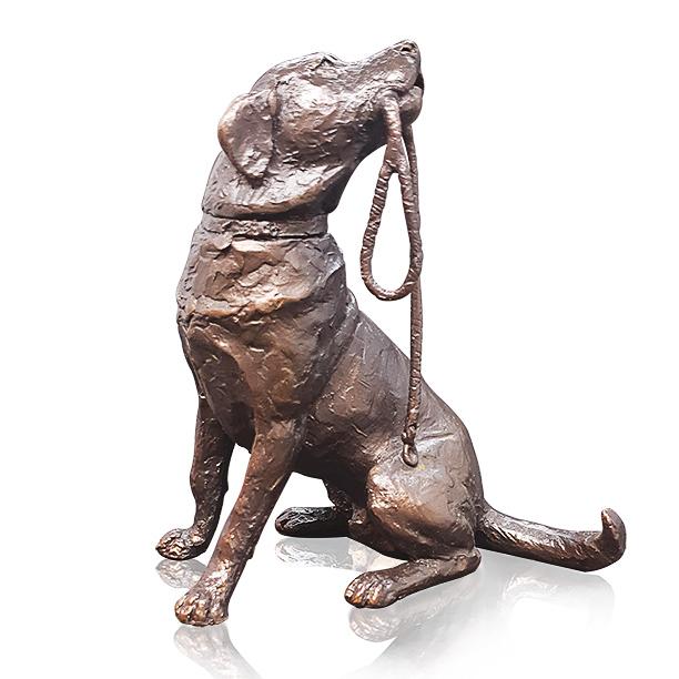 Labrador with Lead by Michael Simpson - Bronze Sculpture - Medium 1122