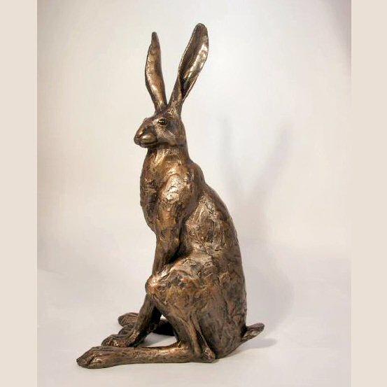 Sitting Hare - Large (SA001) - Bronze Sculpture by Paul Jenkins