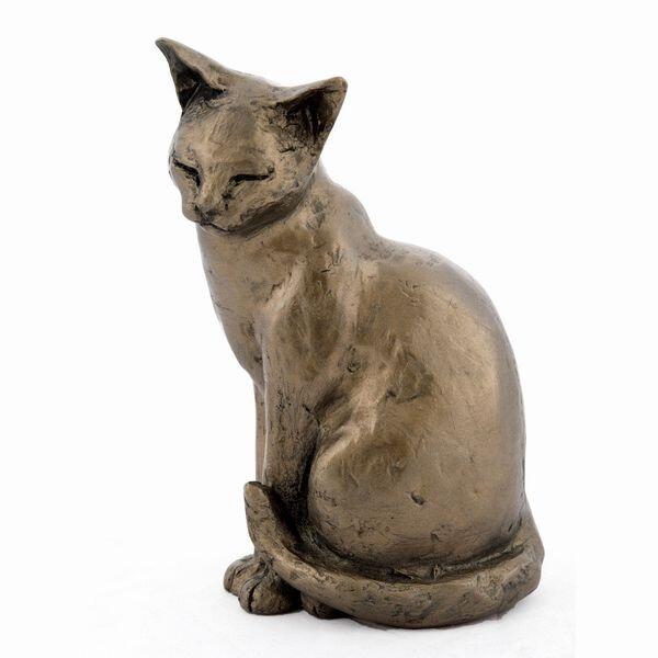 Maisie Sitting - Bronze Cat Sculpture - Paul Jenkins S152