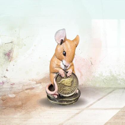 Mice With Poppy Bronze Figurine By Michael Simpson (limited Edition - View #9