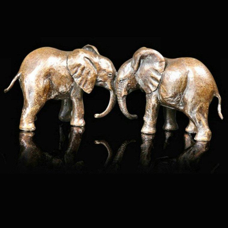 Best Friends - Bronze Elephant Sculpture - Michael Simpson - 1090