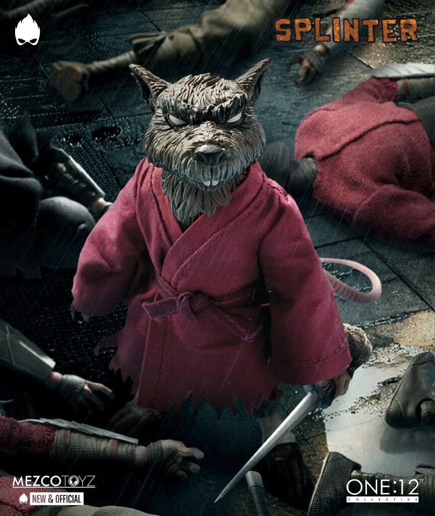 Splinter 12 MEZCO - One:12 Collective Teenage Mutant Ninja Turtles Action Figure 1/ ...